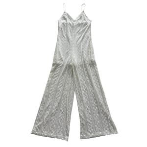 MUCHE ET MUCHETTE WHITE LACE JUMPSUIT SIZE MEDIUM